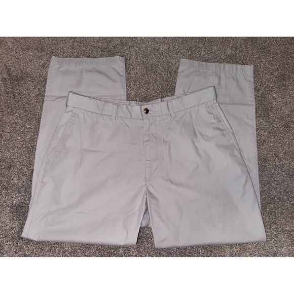 Haggar Men's Light‎ Grey Chino Pants 36x29 - Picture 2 of 6